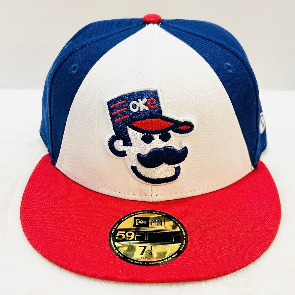 New Era Oklahoma City‎ 89ers Tri-Cut Mascot 59FIFTY Fitted Hat Cap 7 1/4 MiLB - Picture 2 of 5